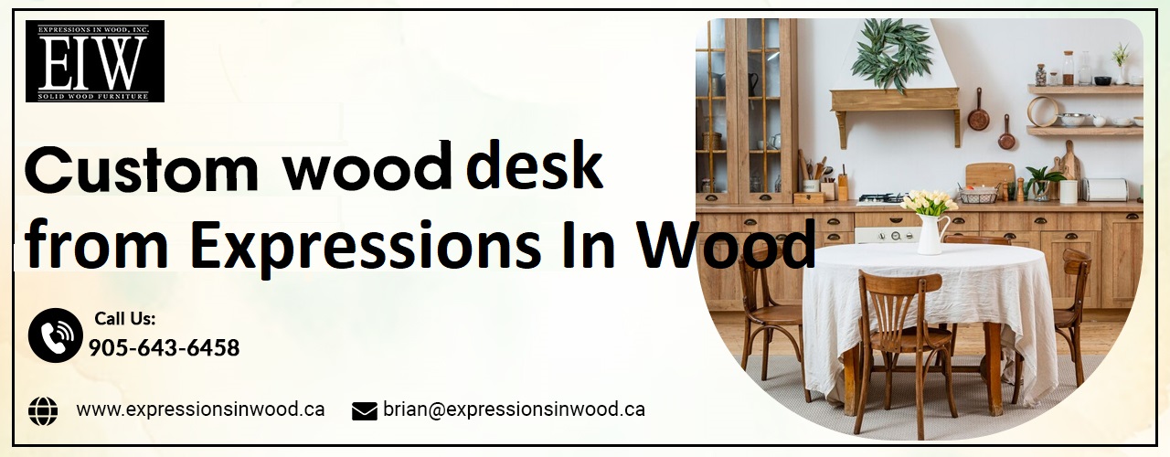 custom wood desk from Expressions In Wood - expressionsinwood